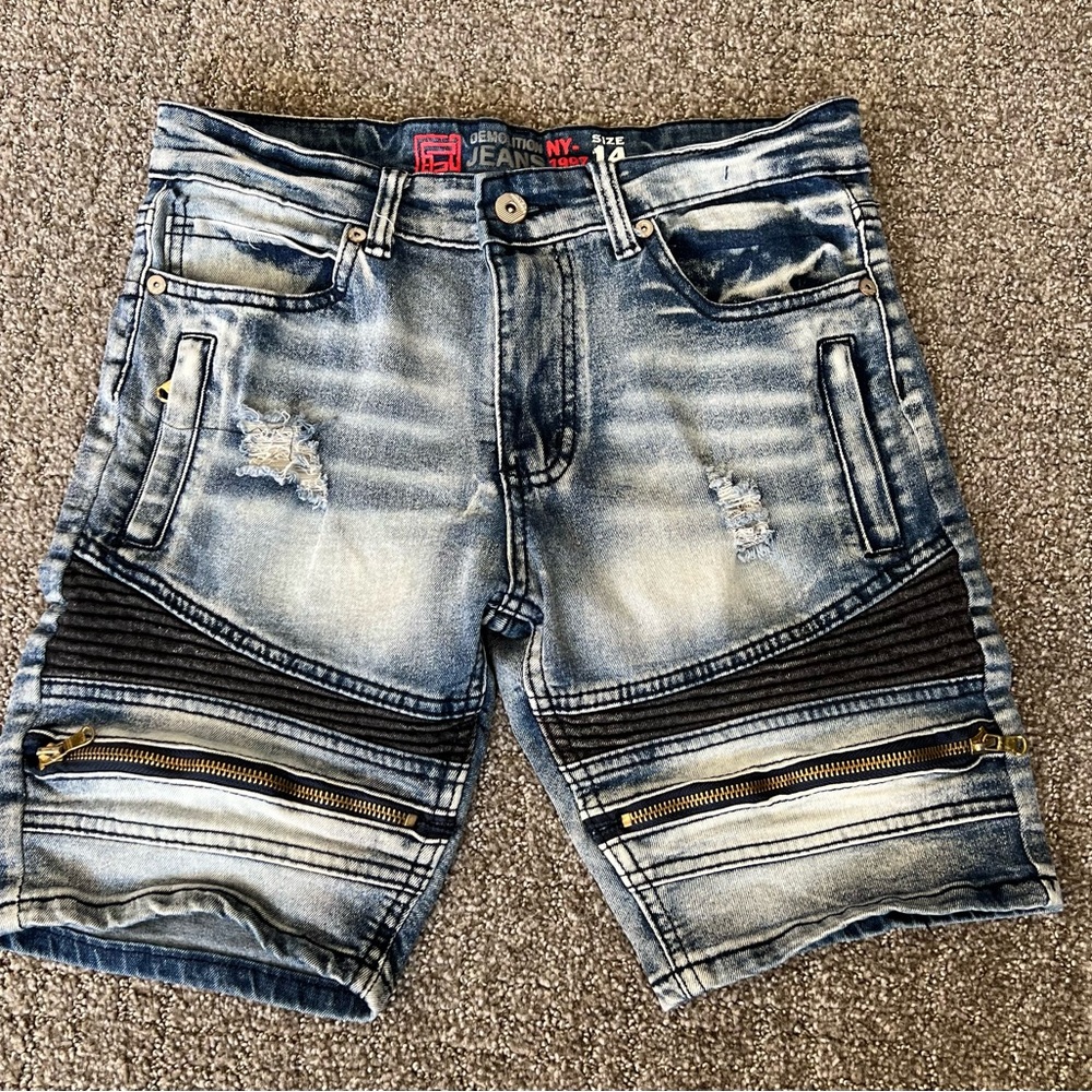 Demolition Jeans Denim Shorts Boys size 14
